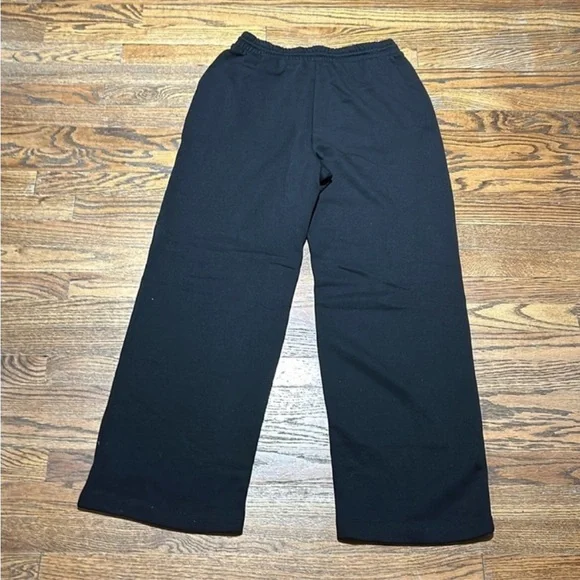Black Wide-Leg Sweatpants - Picture 2 of 2